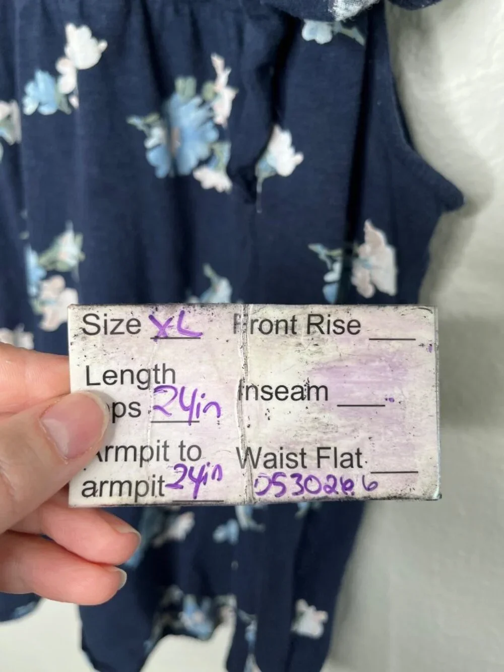 Lucky Brand Womens Navy Blue Floral Flutter Sleeve Top XL
